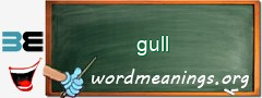 WordMeaning blackboard for gull